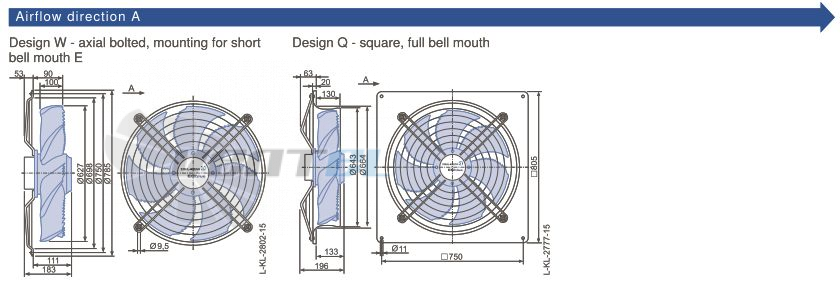 Ziehl-abegg FN063-ZIW.DG.A7P2 380B 3- - описание, технические характеристики, графики