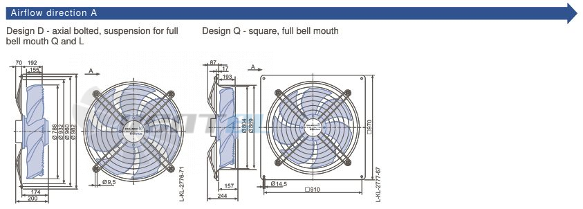 Ziehl-abegg FN080-ZIQ.DG.V5P4 220B 3- - описание, технические характеристики, графики