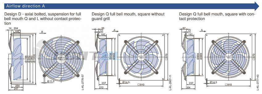 Ziehl-abegg FN080-ZIS.GL.V7P3 380B 3- - описание, технические характеристики, графики