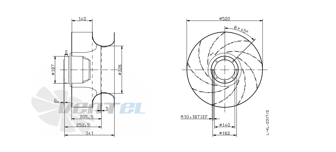 Ziehl-abegg RH50E-4EK.6K.1R - описание, технические характеристики, графики