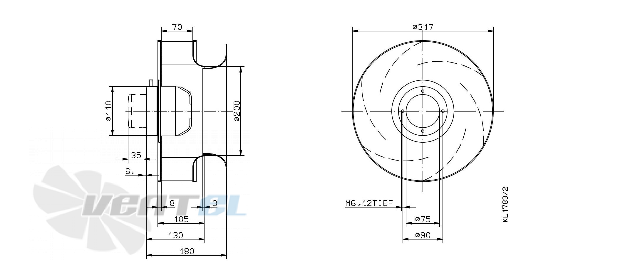 Ziehl-abegg RH31M-VDK.2A.2R - описание, технические характеристики, графики