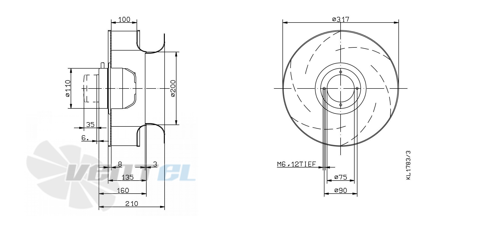 Ziehl-abegg RH31M-VDK.2C.1R - описание, технические характеристики, графики