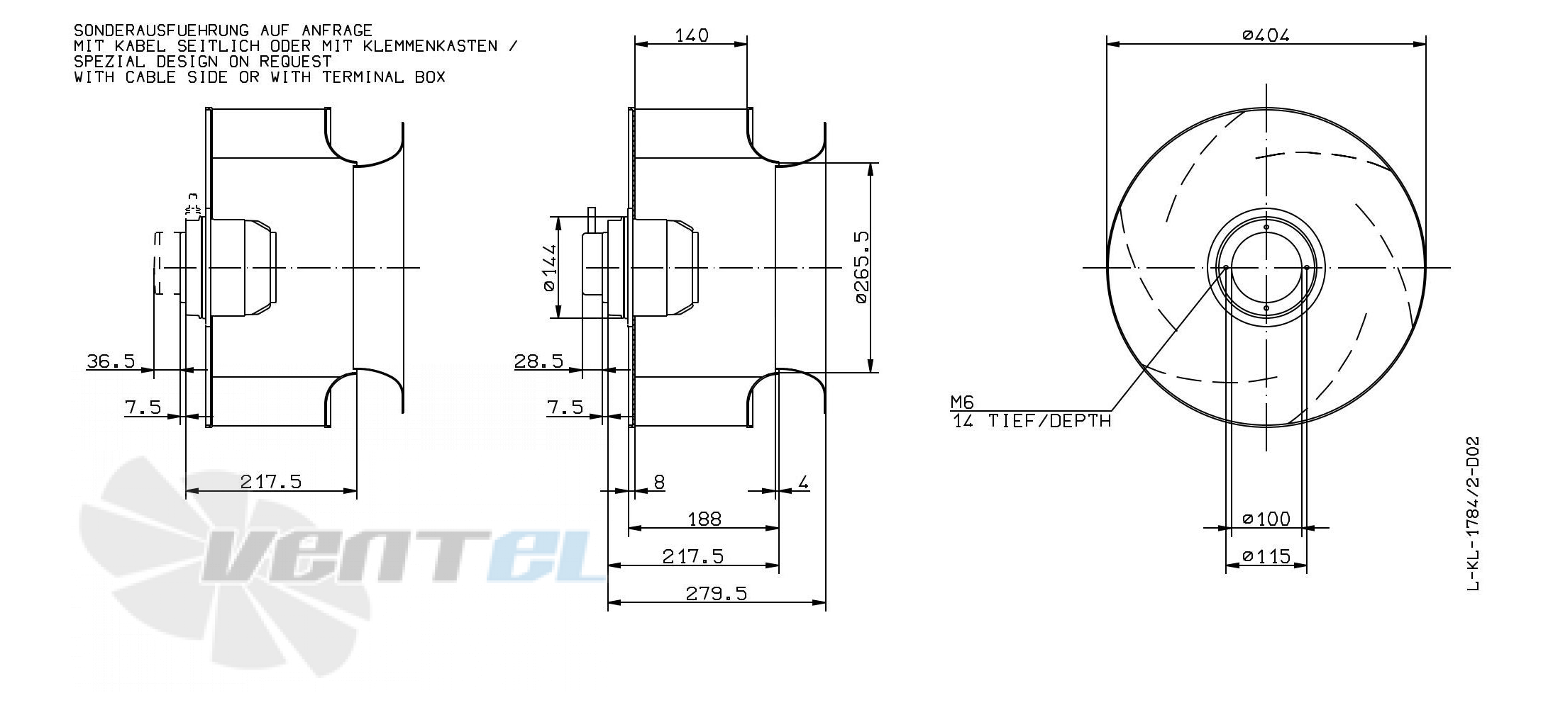 Ziehl-abegg RH40M-4DK.4C.1R - описание, технические характеристики, графики