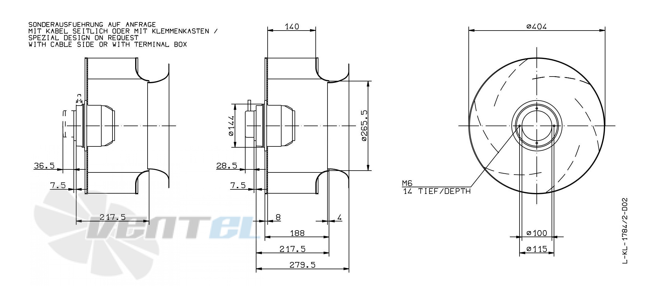 Ziehl-abegg RH40M-VDK.4C.1R - описание, технические характеристики, графики