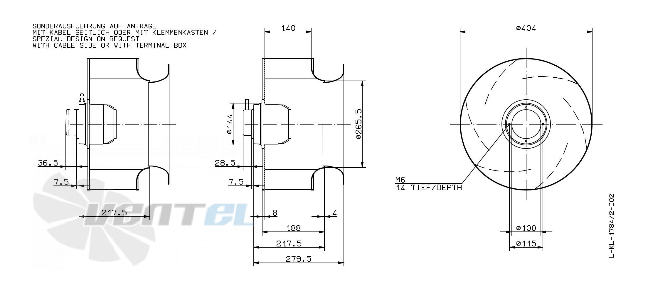 Ziehl-abegg RH40M-4EK.4F.1R - описание, технические характеристики, графики