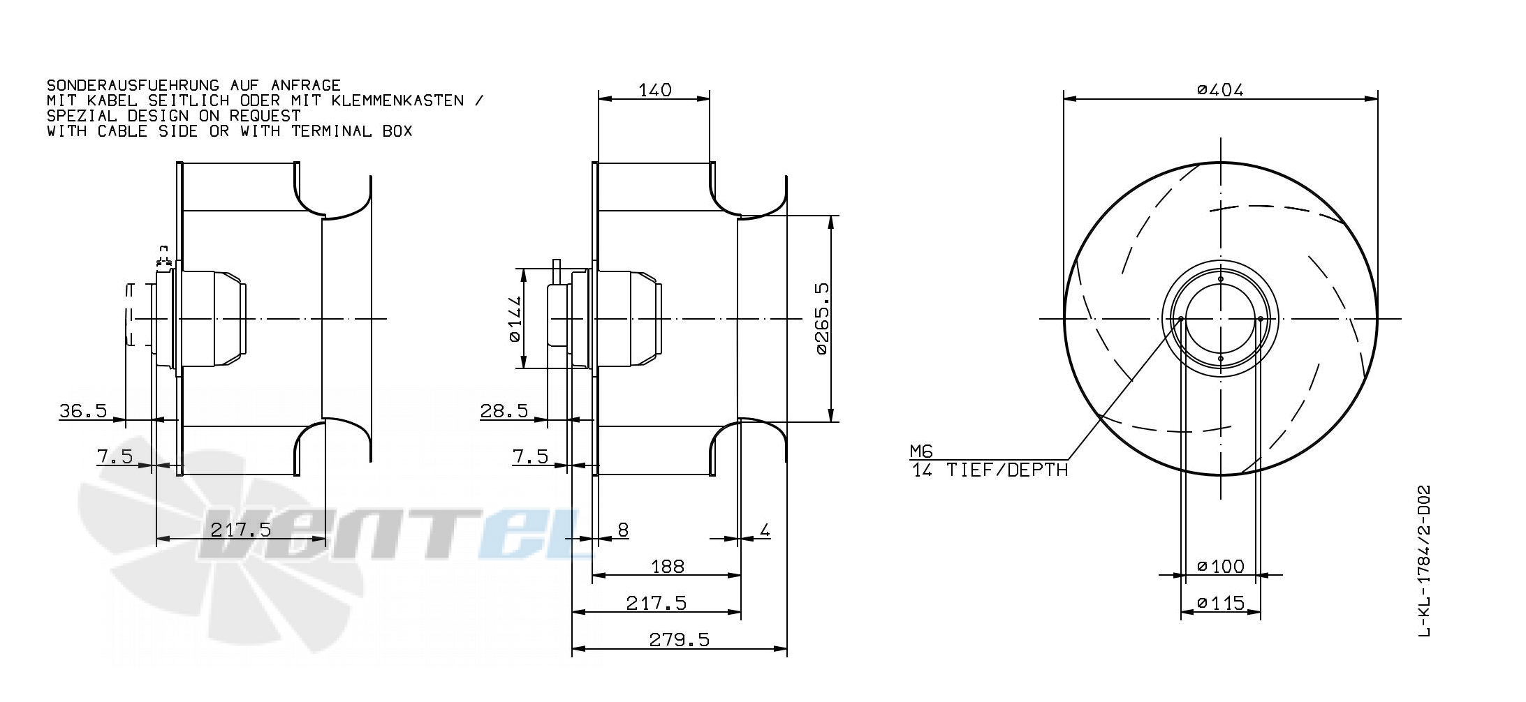 Ziehl-abegg RH40M-6DK.4A.1R - описание, технические характеристики, графики