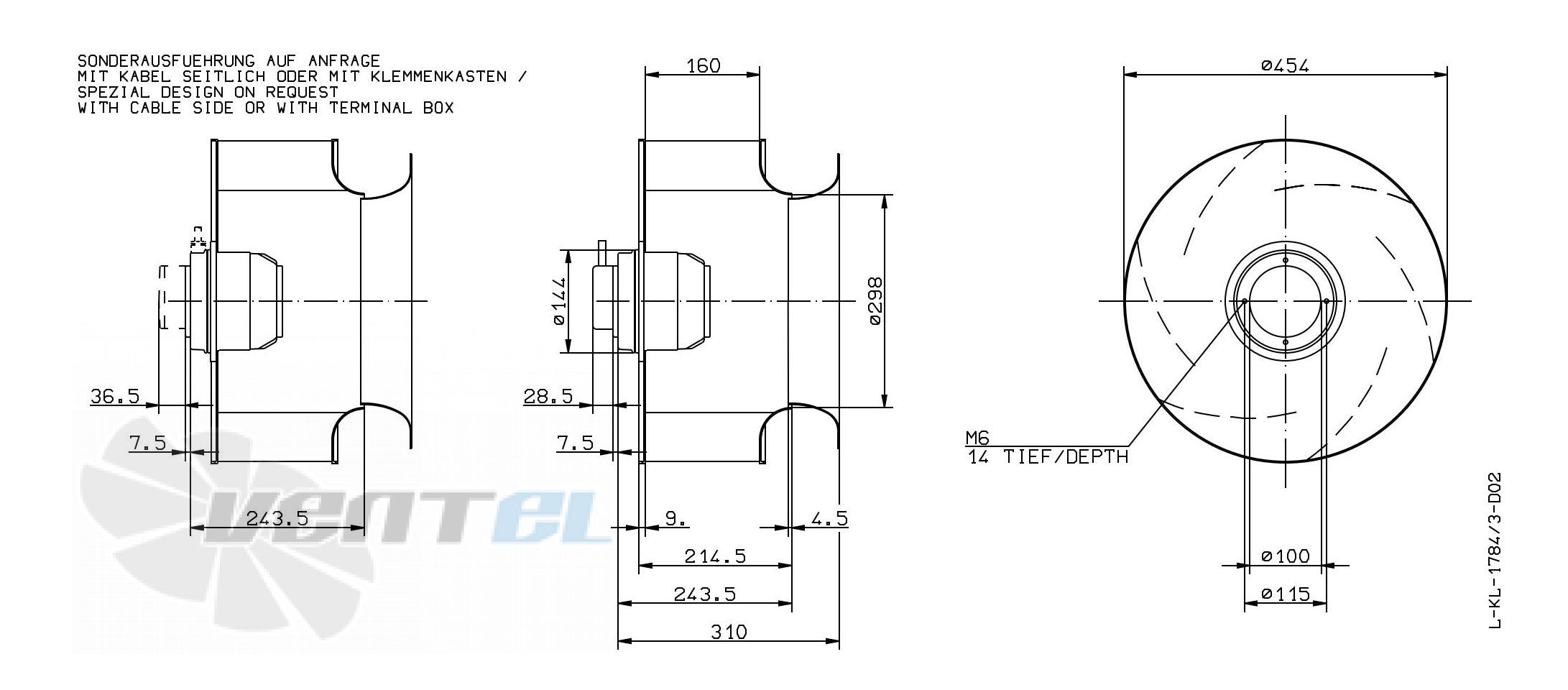 Ziehl-abegg RH45M-6DK.4C.1R - описание, технические характеристики, графики