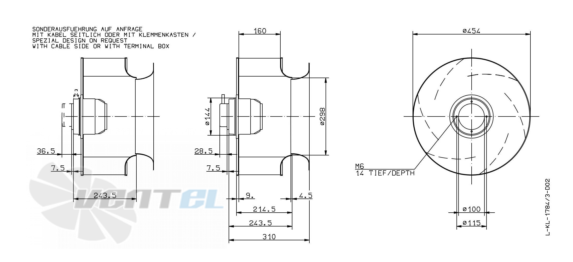 Ziehl-abegg RH45M-6EK.4C.1R - описание, технические характеристики, графики