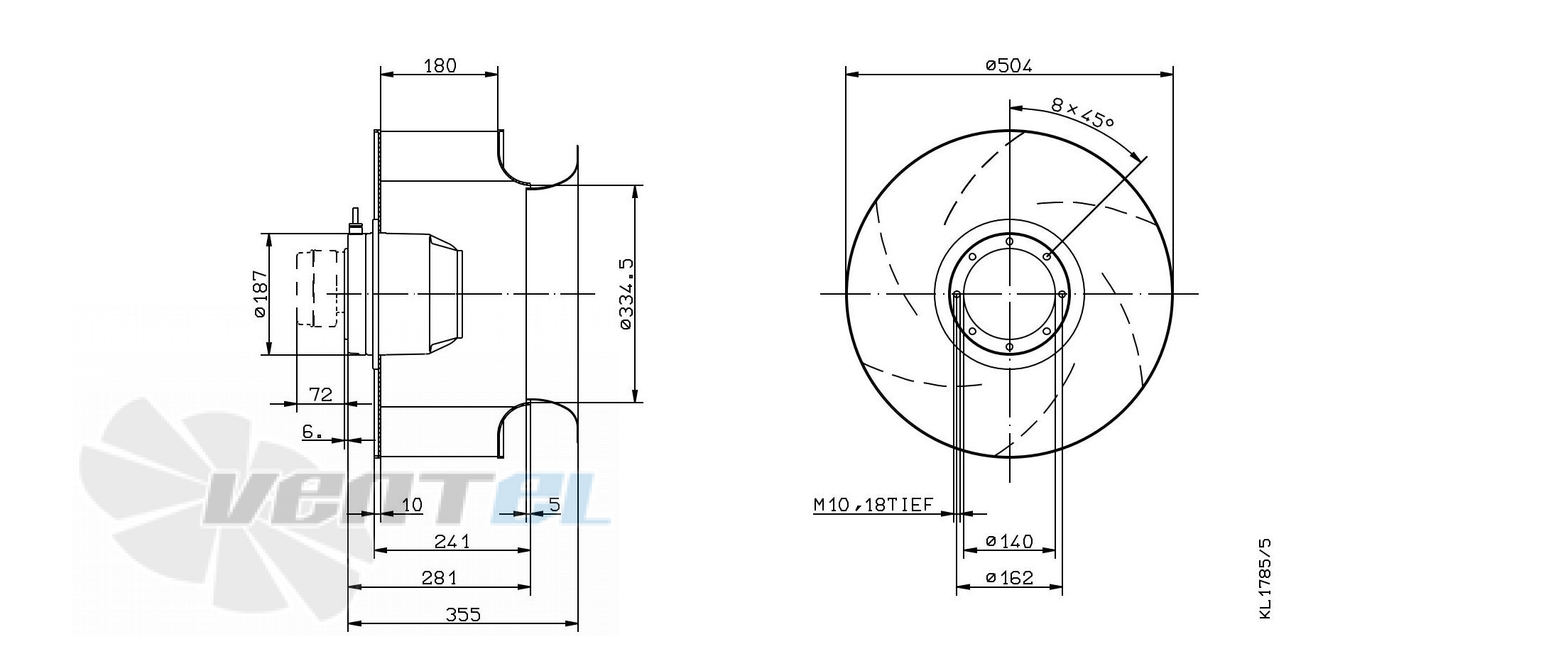 Ziehl-abegg RH50M-VDK.6F.1R - описание, технические характеристики, графики