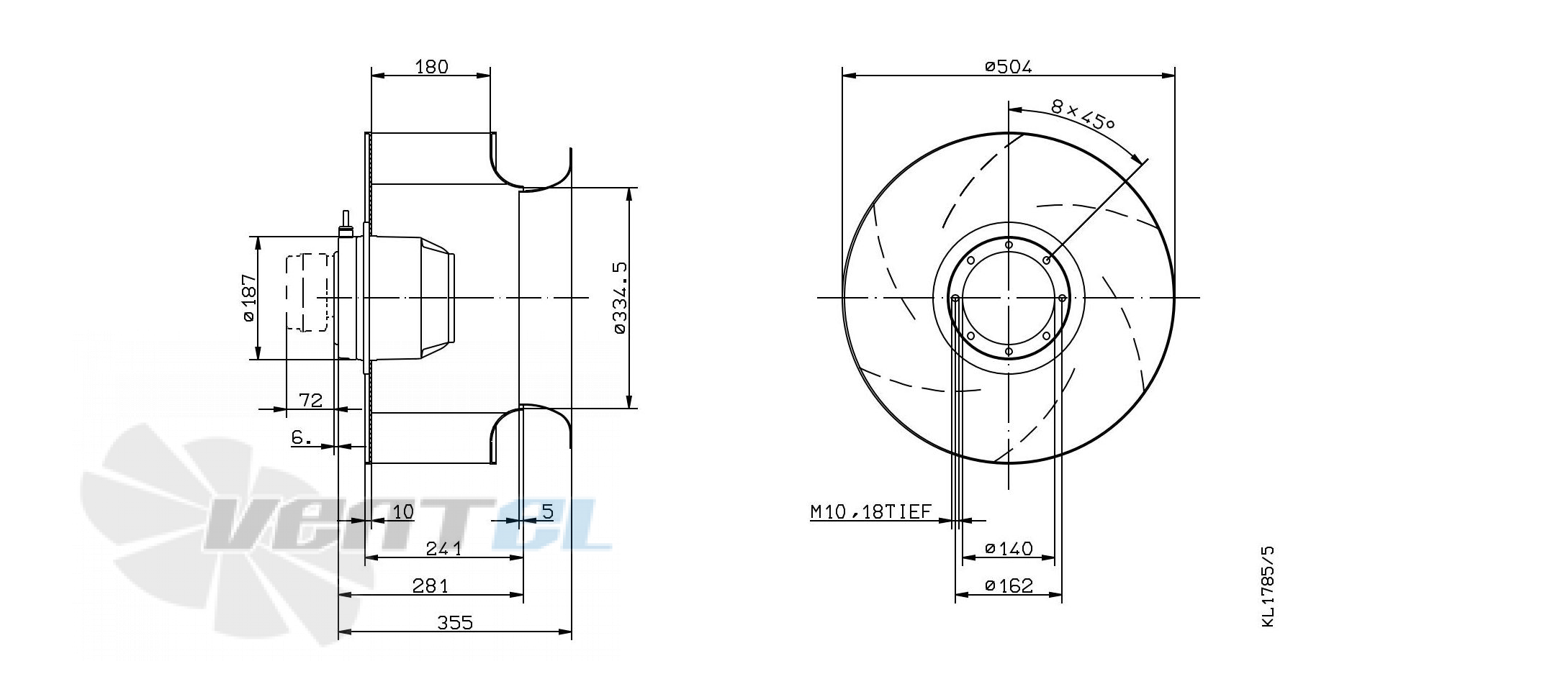 Ziehl-abegg RH50M-4EK.6K.1R - описание, технические характеристики, графики