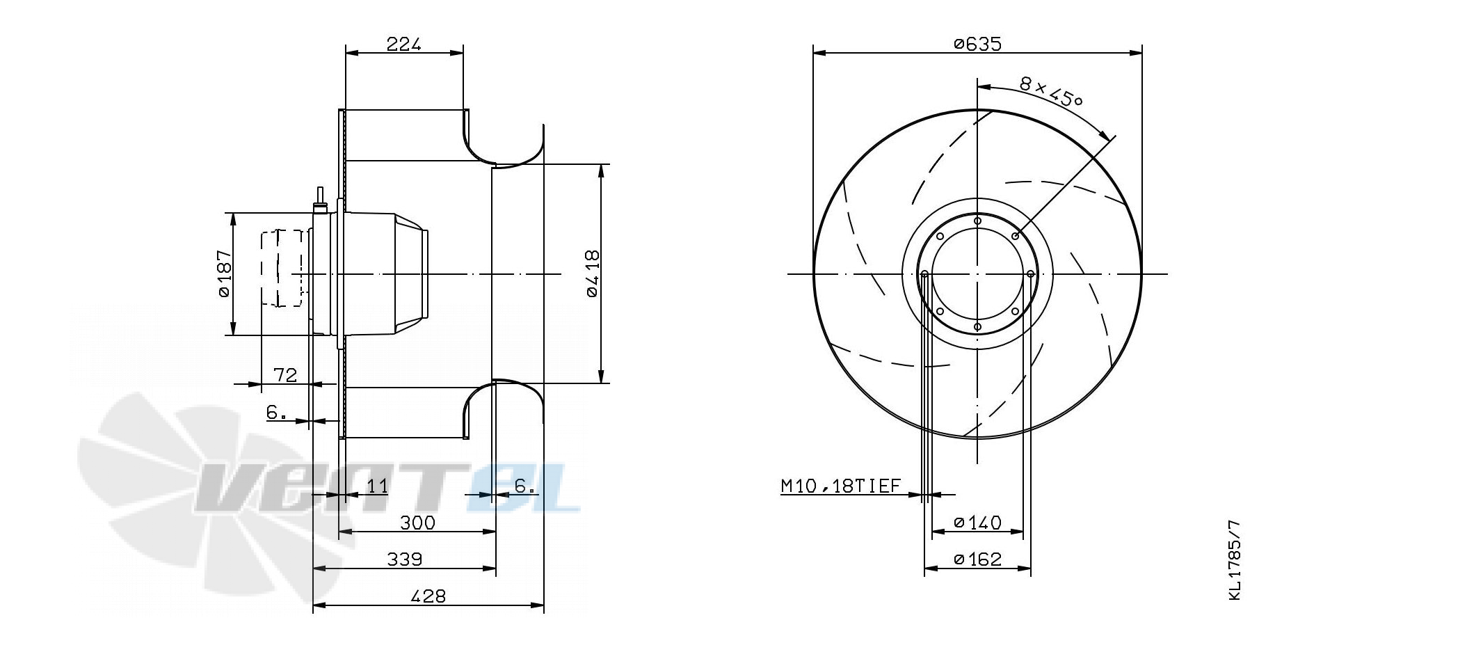 Ziehl-abegg RH63M-6DK.6K.1R - описание, технические характеристики, графики