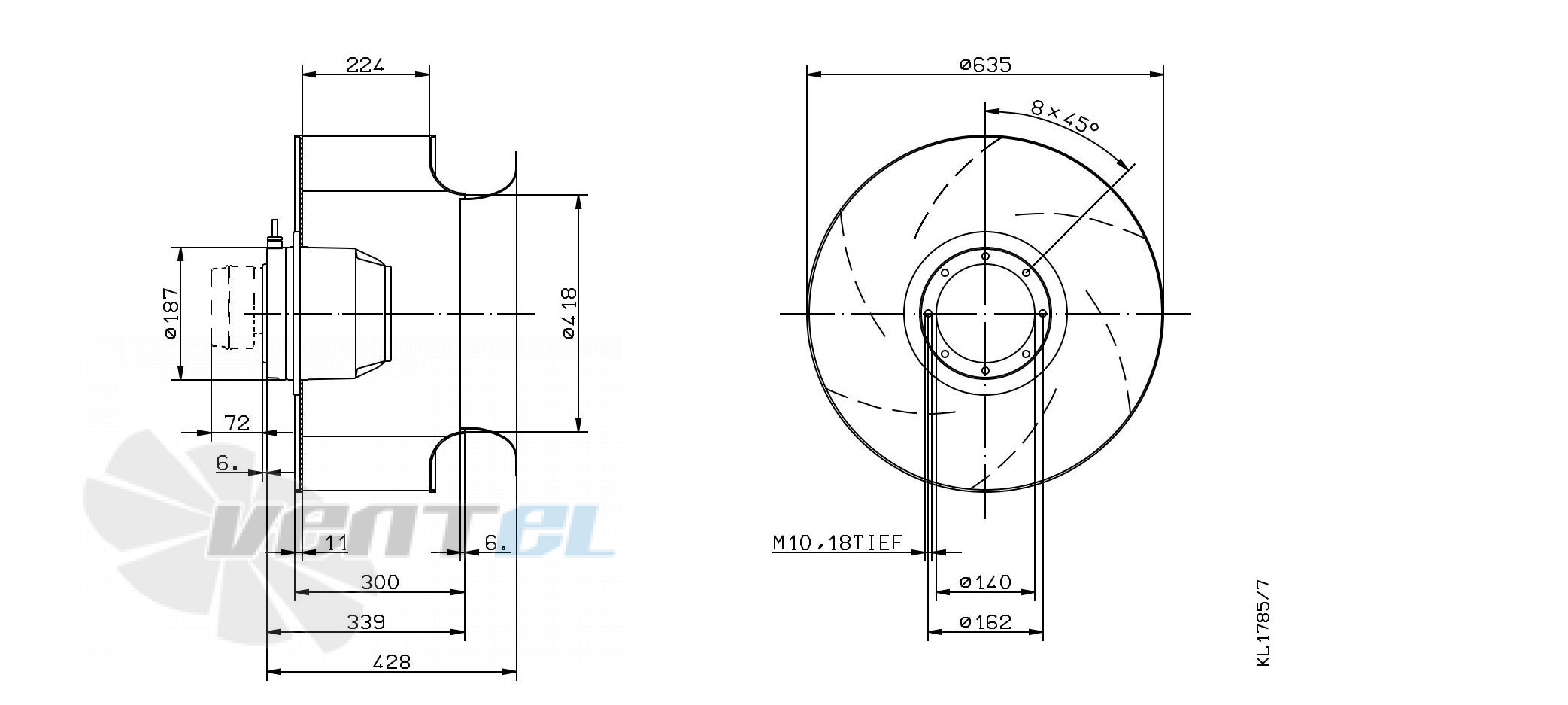 Ziehl-abegg RH63M-6EK.6N.1R - описание, технические характеристики, графики