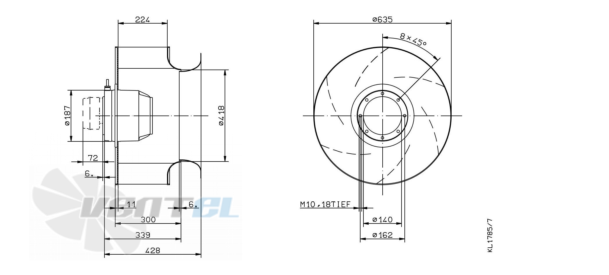 Ziehl-abegg RH63M-8DK.6C.1R - описание, технические характеристики, графики