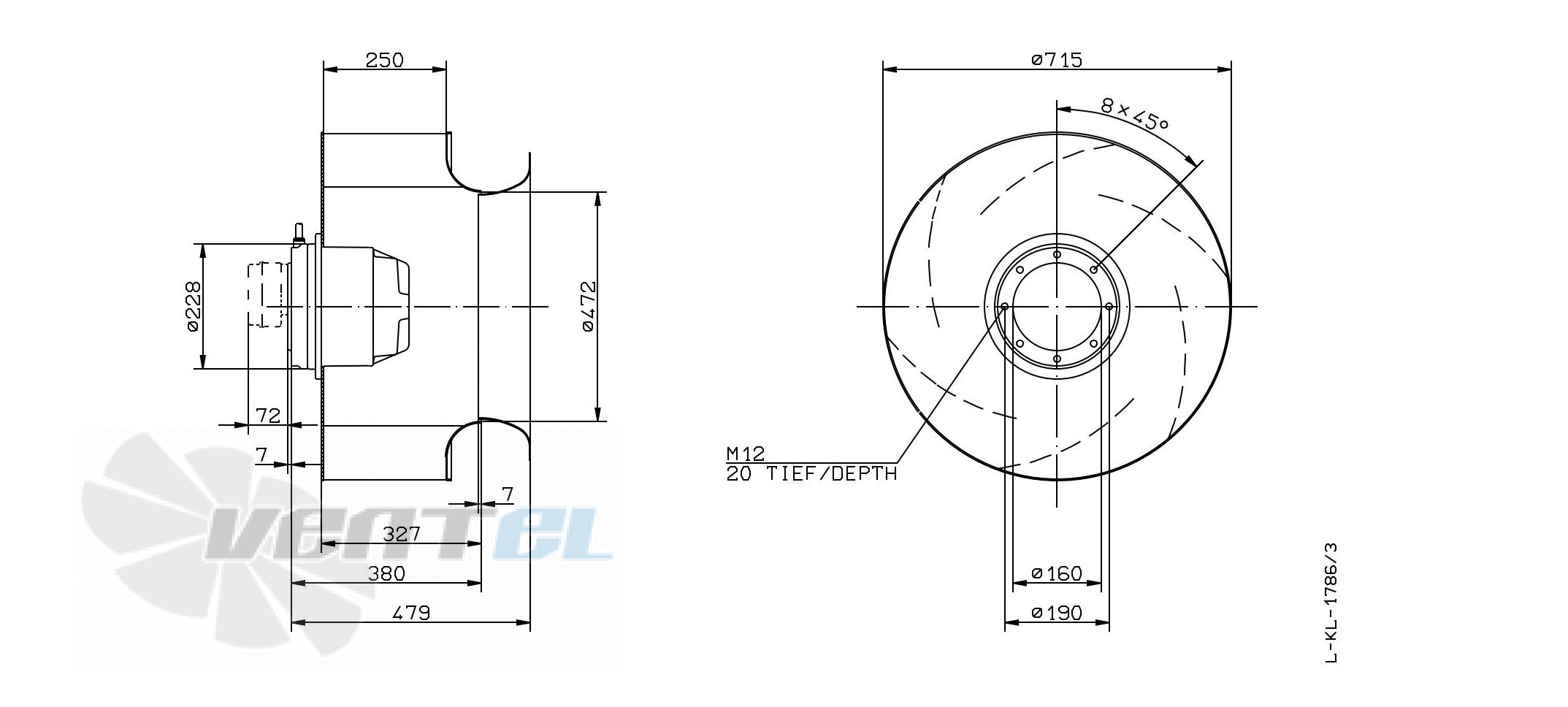 Ziehl-abegg RH71M-SDK.7M.1R - описание, технические характеристики, графики