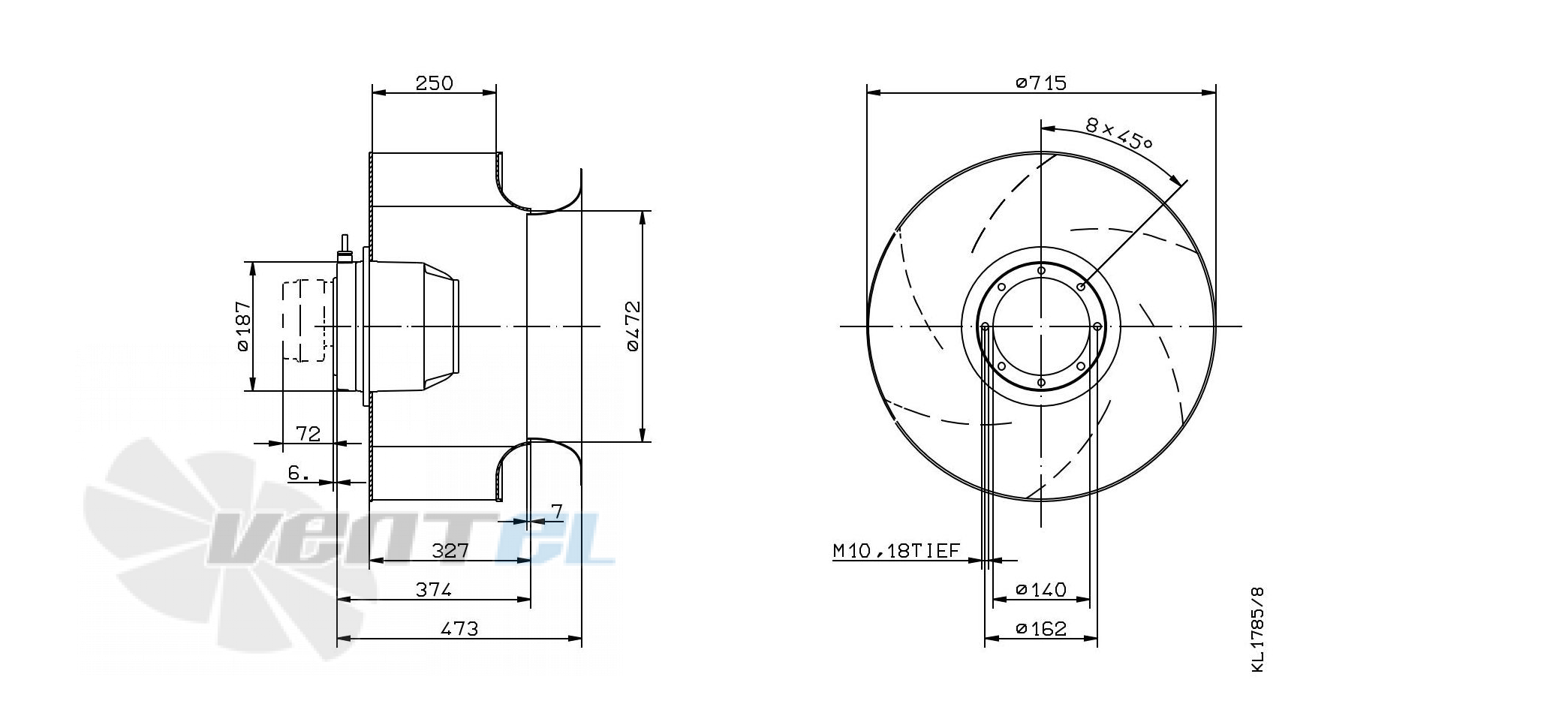 Ziehl-abegg RH71M-ADK.6K.1R - описание, технические характеристики, графики