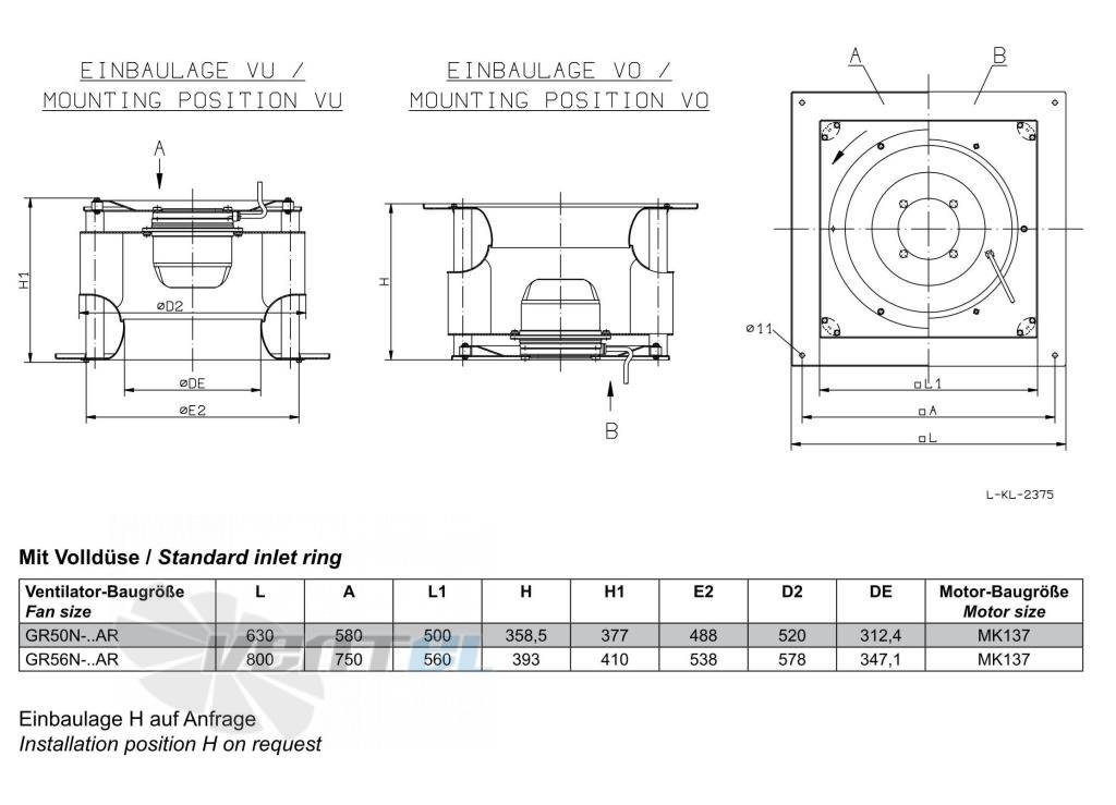 Ziehl-abegg GR50N - описание, технические характеристики, графики