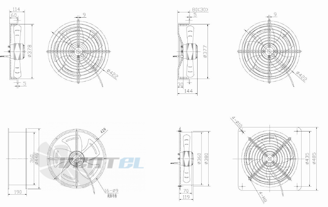 Dunli Group YWF.A4S-350S-5DIA00 - описание, технические характеристики, графики