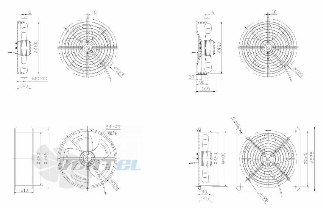 Dunli Group YWF.A4S-450S-5DIA00 - описание, технические характеристики, графики