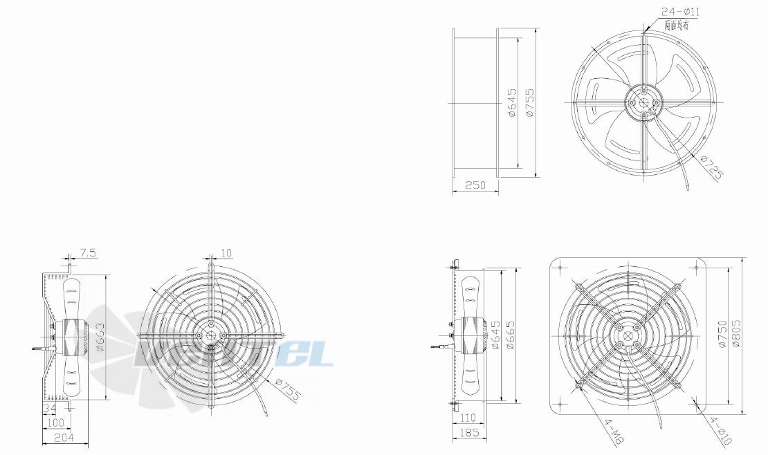 Dunli Group YWF.A4S-630S-5DIA00 - описание, технические характеристики, графики