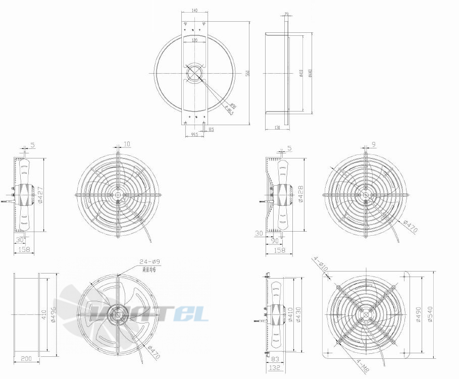 Dunli Group YWF.A4T-400S-5DIA00 - описание, технические характеристики, графики