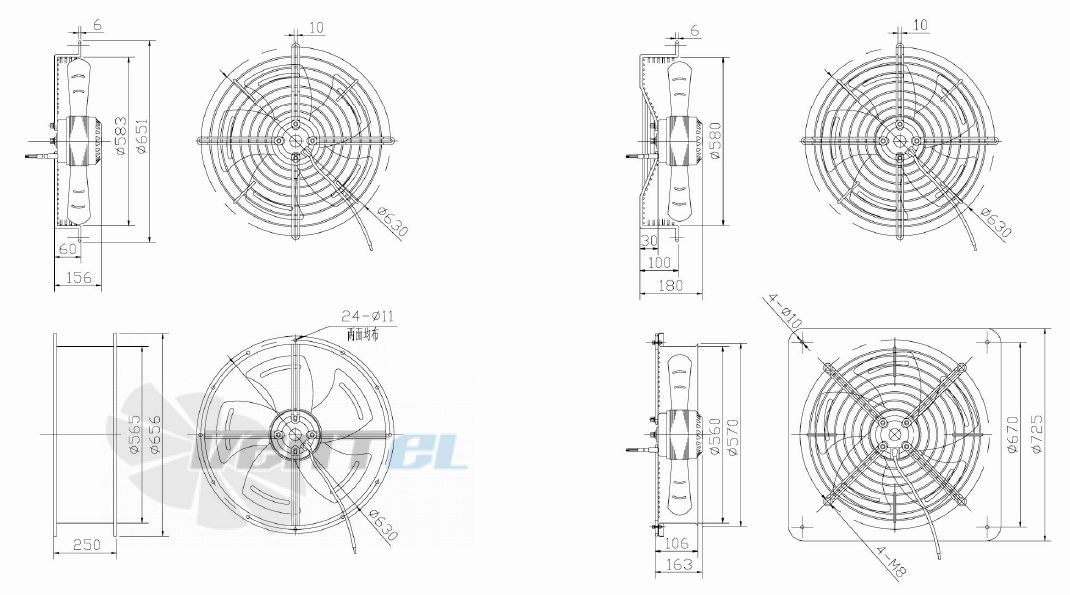 Dunli Group YWF.A6S-550S-5DIA00 - описание, технические характеристики, графики