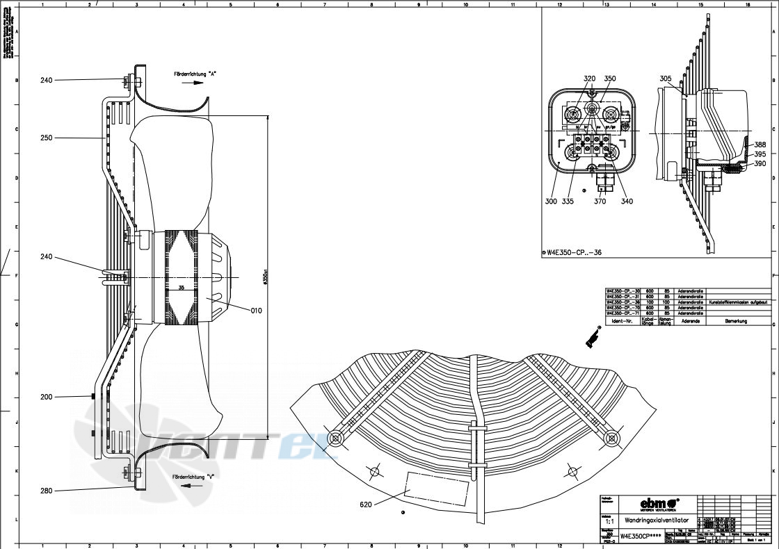 Ebmpapst W4E350-CP06-36 - описание, технические характеристики, графики