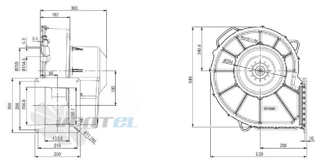 Ebmpapst G3G315-M3G150FF - описание, технические характеристики, графики