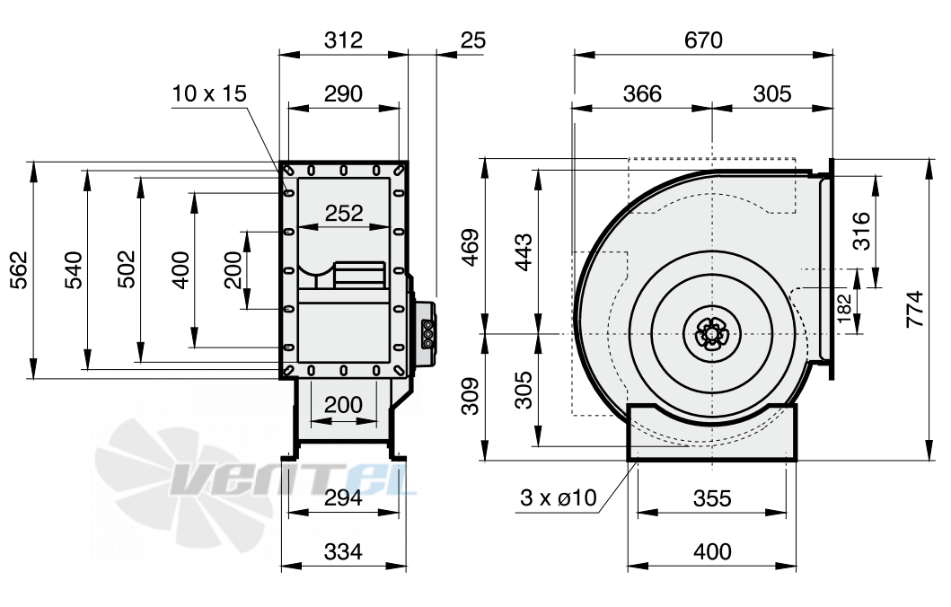 Rosenberg ЕНАG 400-5HF - описание, технические характеристики, графики