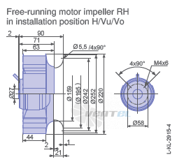 Ziehl-abegg RH22L-2EP-W6-1R - описание, технические характеристики, графики