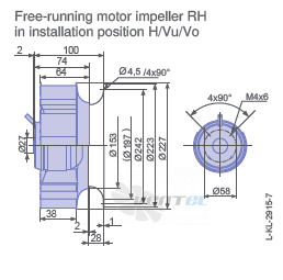 Ziehl-abegg RH22L-2EP-WC-3R - описание, технические характеристики, графики