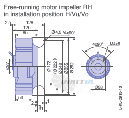 Ziehl-abegg RH25L-2EP-WD-1R - описание, технические характеристики, графики