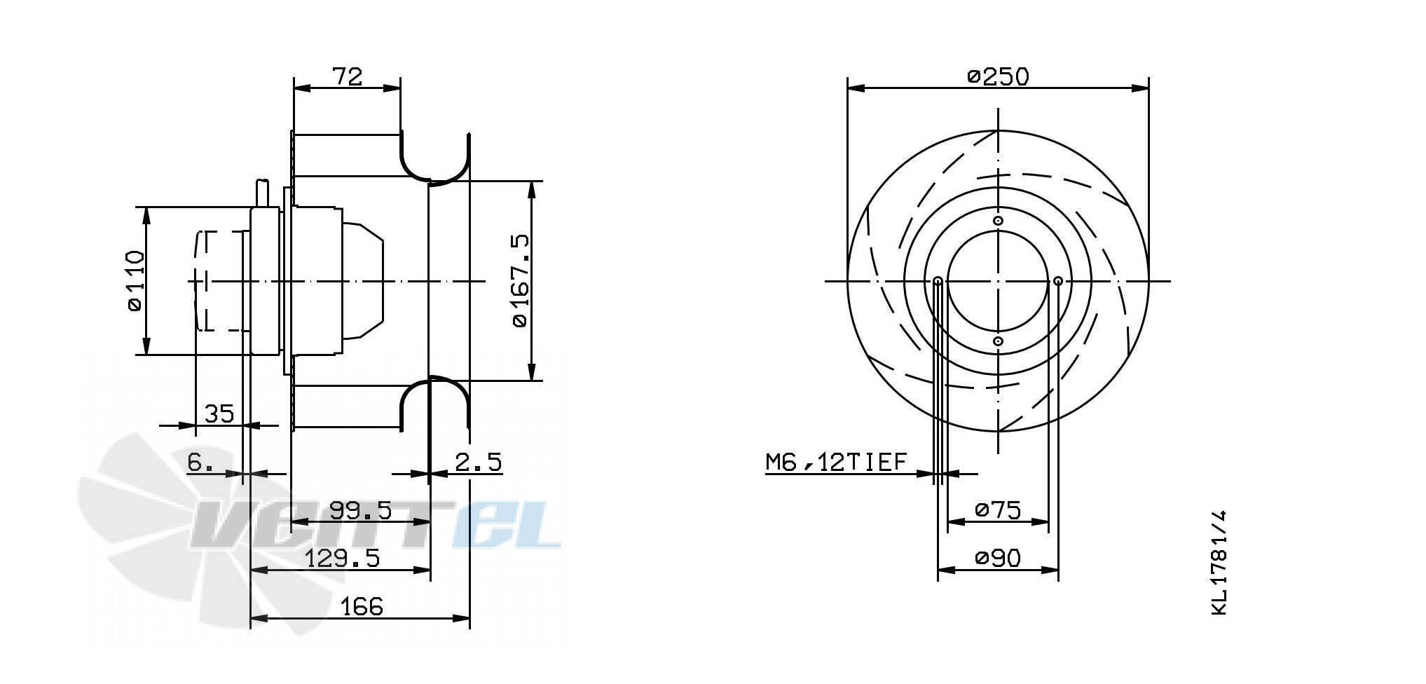 Ziehl-abegg RH25M-2EK.1E.2R - описание, технические характеристики, графики