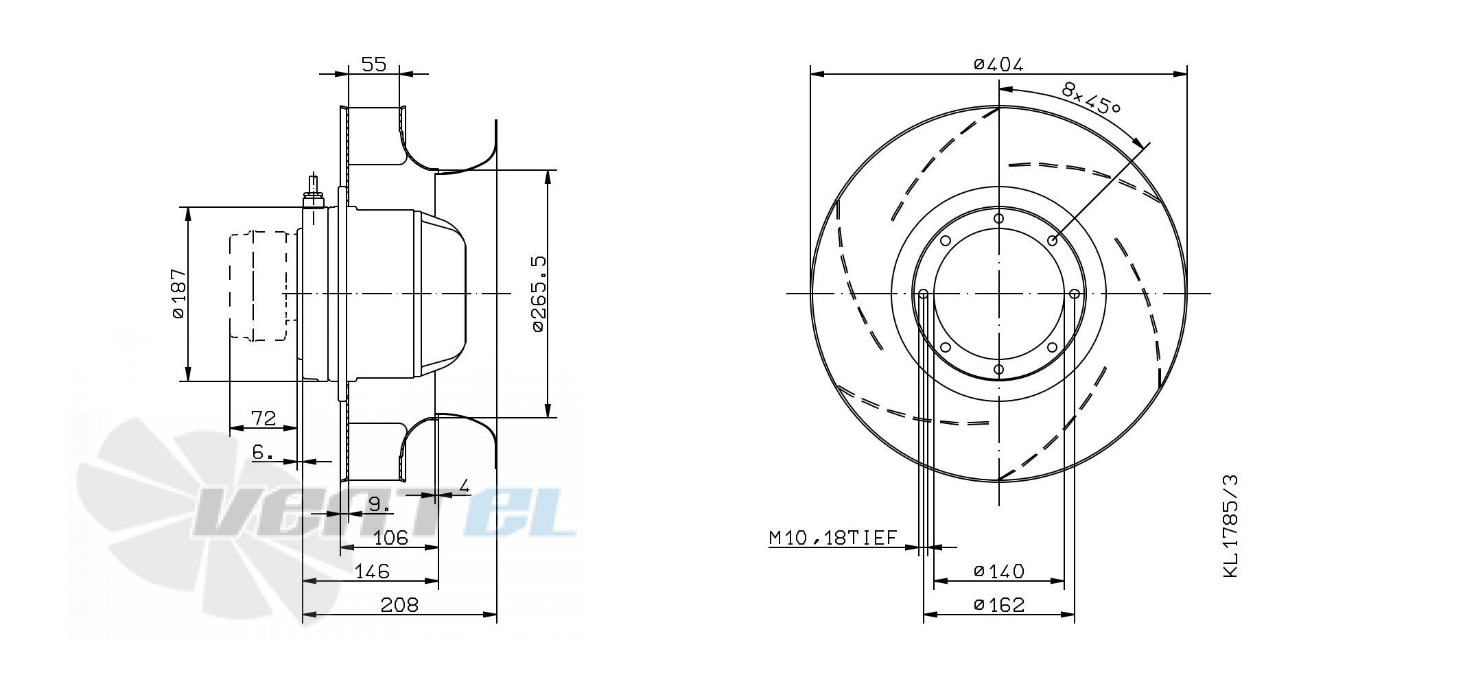 Ziehl-abegg RH40M-2DK.6K.2R - описание, технические характеристики, графики