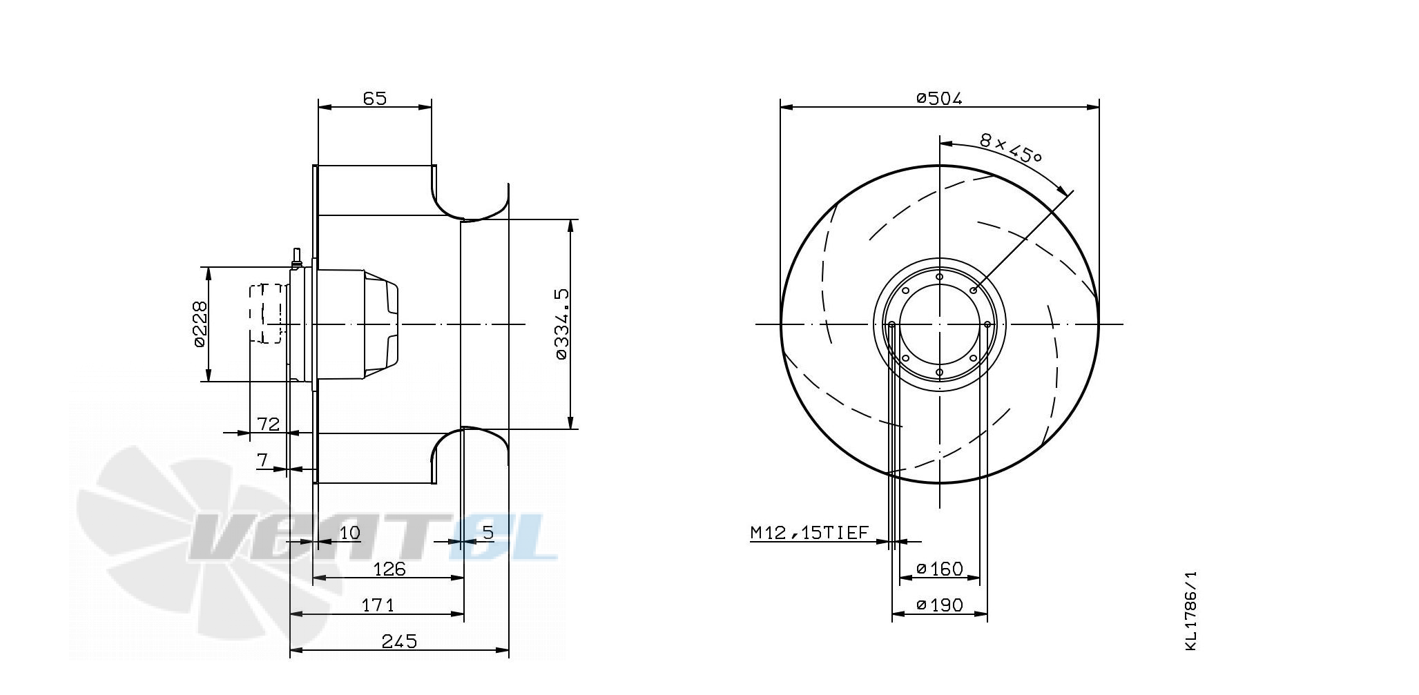 Ziehl-abegg RH50M-2DK.7M.2R - описание, технические характеристики, графики