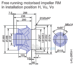 Ziehl-abegg RM35D-4DK.4A.1R - описание, технические характеристики, графики