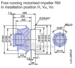 Ziehl-abegg RM35D-VDK.4A.1R - описание, технические характеристики, графики