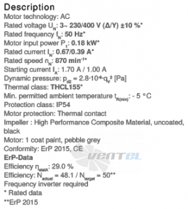 Ziehl-abegg RM40D-6DK.4A.1R - описание, технические характеристики, графики