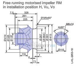 Ziehl-abegg RM40D-6DK.4A.1R - описание, технические характеристики, графики