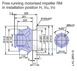 Ziehl-abegg RM40D-6EK.4C.1R - описание, технические характеристики, графики