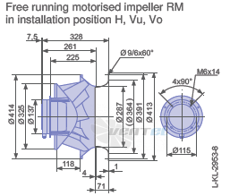 Ziehl-abegg RM40D-VDK.4F.1R - описание, технические характеристики, графики