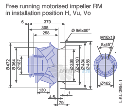 Ziehl-abegg RM45D-4DK.6C.1R - описание, технические характеристики, графики