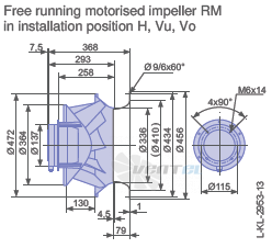 Ziehl-abegg RM45D-6DK.4F.1R - описание, технические характеристики, графики