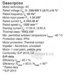 Ziehl-abegg RM50D-4DK.6F.1R - описание, технические характеристики, графики