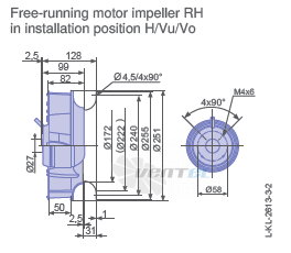 Ziehl-abegg RH25V-2EP.WD.1R - описание, технические характеристики, графики