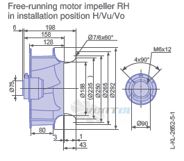 Ziehl-abegg RH28V-4DK.2A.1R - описание, технические характеристики, графики