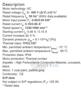 Ziehl-abegg RH28V-VDK.2A.1R - описание, технические характеристики, графики