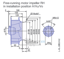 Ziehl-abegg RH28V-VDK.2A.1R - описание, технические характеристики, графики