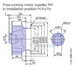 Ziehl-abegg RH31V-4DK.0F.1R - описание, технические характеристики, графики