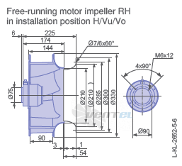 Ziehl-abegg RH31V-4DK.2C.1R - описание, технические характеристики, графики