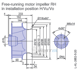 Ziehl-abegg RH31V-4EK.0F.1R - описание, технические характеристики, графики